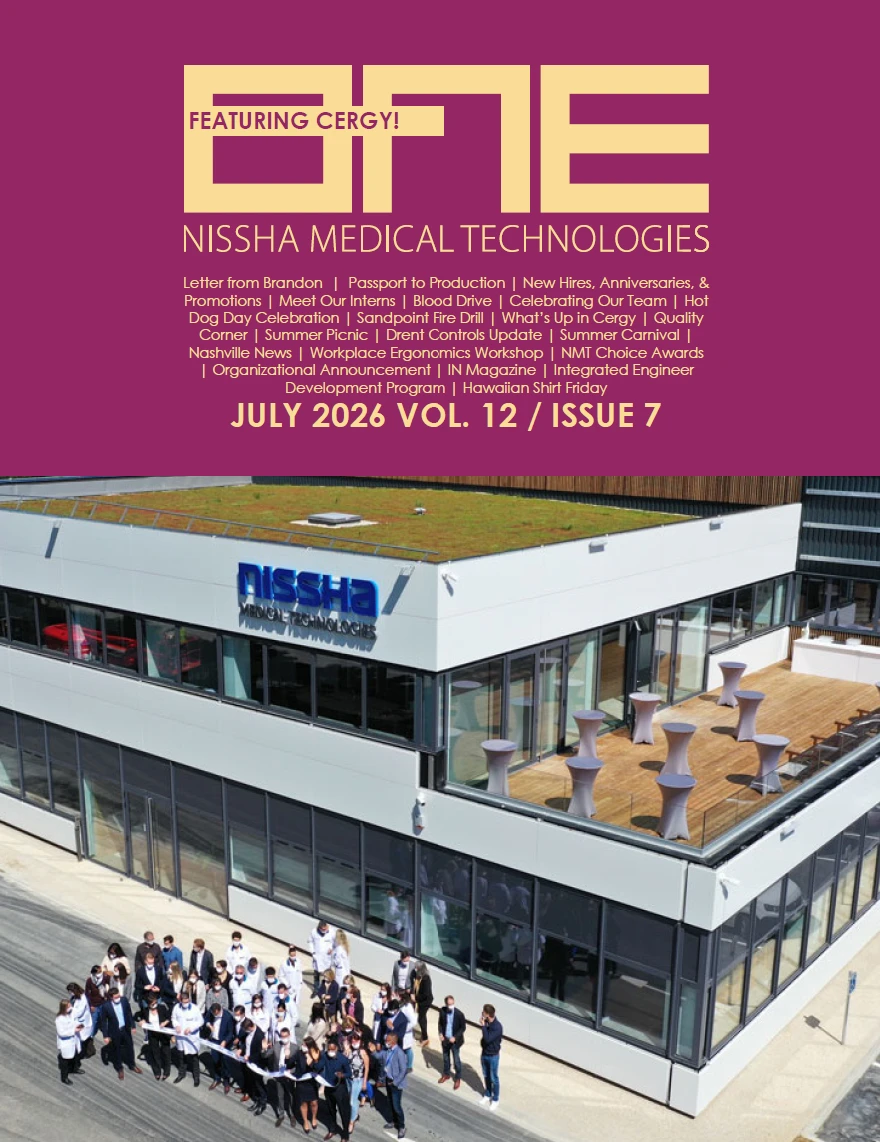 The ONE newsletter cover, July 2026, Volume 12 Issue 7, featuring Cergy