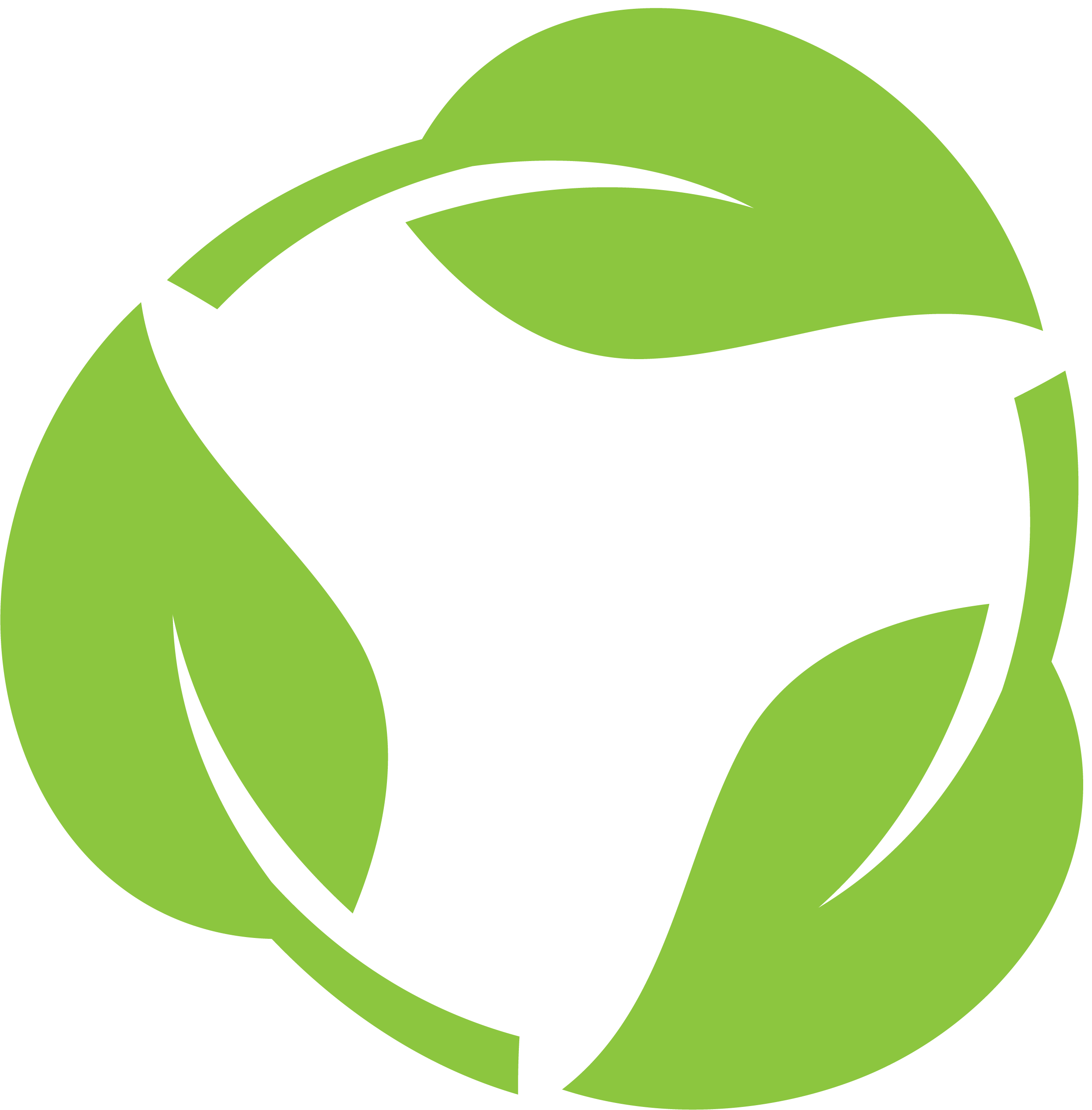 Green recycle leaves icon